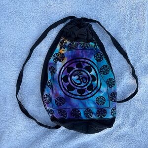 OM Tie Dye Drawstring Backpack